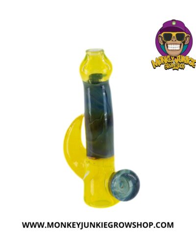 YELLOW HORN WITH IMPLOSION – ALCHEMIST GLASS HITTER
